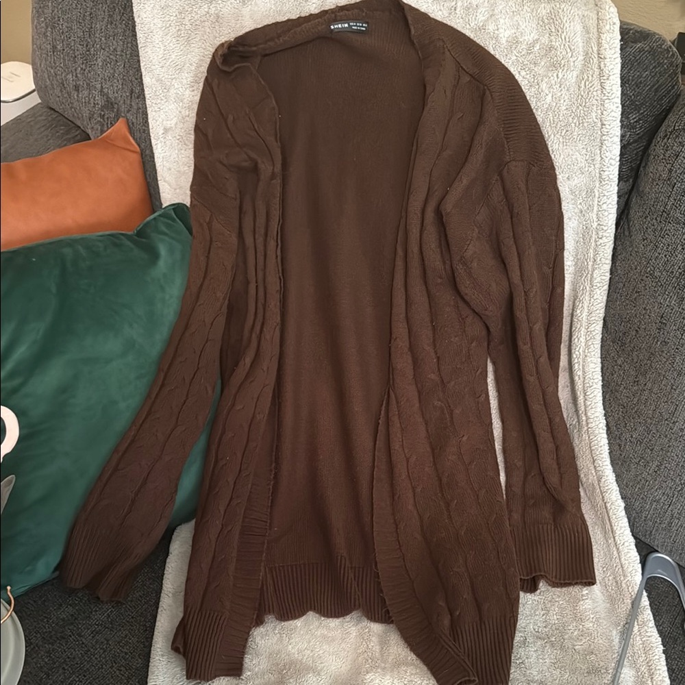 Brown oversized cardigan